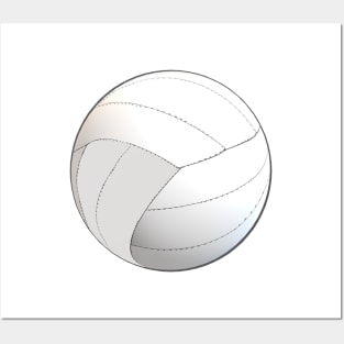 Volleyball Lovers Floating Volleyball (White Background) Posters and Art